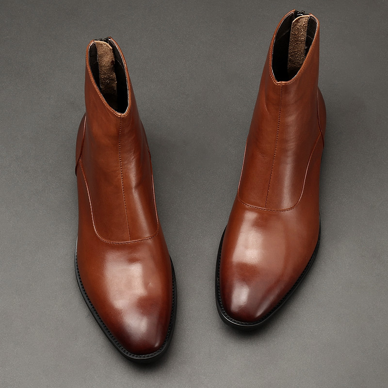 Giày Chelsea Boots công sở nam cao cấp màu vàng bò M404