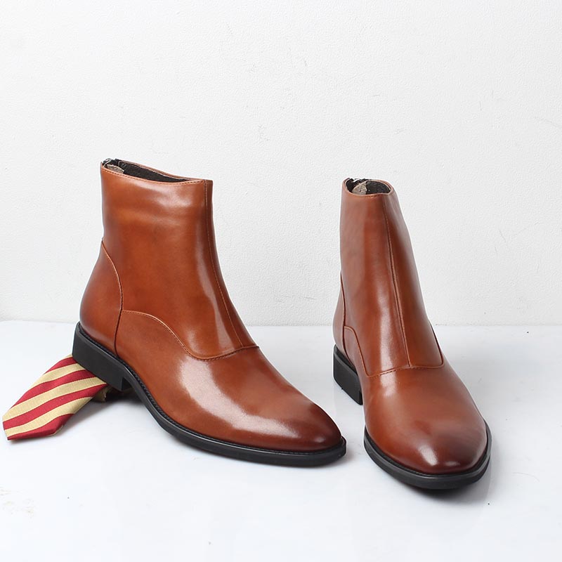 Giày Chelsea Boots công sở nam cao cấp màu vàng bò M404