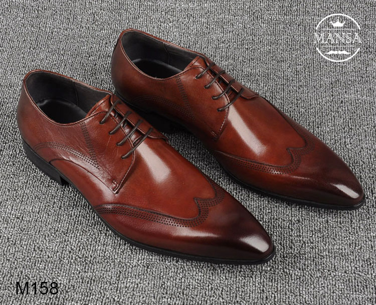 Giày tây nam da bò buộc dây cao cấp M158