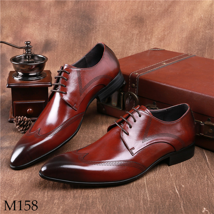 Giày tây nam da bò buộc dây cao cấp M158